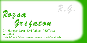 rozsa grifaton business card